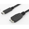 USB kabelis PremiumCord USB-C - mikro B 0,6 m juodasis (ku31cmb06bk)
