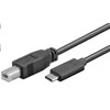 Kabelis USB PremiumCord USB-C - USB-B 1 m Juodas (ku31cd1bk)