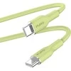 PURO ICON minkštas kabelis – USB-C ir USB-C 1,5 m kabelis (Matcha Žalias)