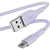 PURO ICON minkštas kabelis – USB-A iki USB-C 1,5 m kabelis (Tech Lavender)