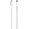 PURO audinys – tvirtas, pintas USB-C į USB-C laidas, 1,2 m (baltas)