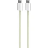Kabelis „Puro Braided USB-C“ / „USB-C“ 60 W, 1,5 m, geltonas