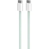 Kabelis Puro Braided USB-C/USB-C 60W, 1,5 m, žalias
