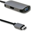 Qoltec USB adapteris Type C male / HDMI Female | VGA Moteris