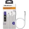 QOLTEC 52359 USB 2.0 tipo C kabelis USB 2.0 tipas C 60W QC 3.0 PD 1m Baltas