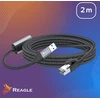 Kabelis USB Reagle USB-A + USB-C - RJ-45 2 m Juodai-pilka