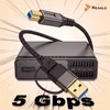 USB kabelis Reagle USB-A + USB-C - USB-B 1 m Juodas