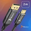 Kabelis USB Reagle USB-C - DisplayPort 2 m Juodai-pilka