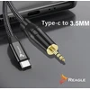 USB laidas Reagle USB-C - mini Jack 3.5 mm 5 m Juodas