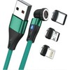 Kabelis USB Realpower USB-A - USB-A 1 m Žalias (439636)