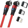 Kabelis USB Realpower USB-A - USB-C + microUSB + Lightning 1 m Raudona (439649)