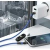USB kabelis Realpower RealPower magnetinis kabelis, 1 m, 2 vnt. magnetinis, mėlynas su adapteriu