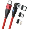Kabelis USB Realpower USB-C - USB-C 1 m Raudona (439625)