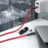 Kabelis USB Realpower USB-C - USB-C 1 m Raudona (439625)