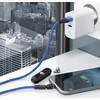Kabelis USB Realpower USB-A - USB-C + microUSB + Lightning 2 m Mėlyna (439646)