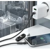 USB kabelis Realpower USB-A - USB-C + microUSB + Lightning 1 m Juodas (439648)