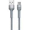 USB Micro Remax Jany Alloy kabelis, 1m, 2.4A (sidabras)