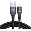 USB laidas Lightning Remax Colorful Light, 2.4A, 1m (juodas)