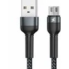 USB Micro Remax Jany Alloy kabelis, 1m, 2.4A (juodas)