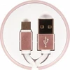 Richmond Finch „Richmond&Finch“ ištraukiamas laidas USB-C / mikrorožinis marmuras / rožinis marmuras CWTYPE-114
