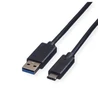 USB laidas Roline 3.2 Gen 1, A-C, M/M, juodas, 2 m