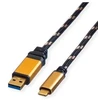 USB laidas Roline Gold USB 3.2 Gen 1, A-C, M/M, 3 m