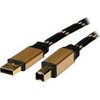Kabelis USB Roline USB-A - 0.8 m Auksinis (JAB-1944111)