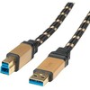 Roline USB kabelis USB-A – 3 m juodo aukso (11.02.8903)