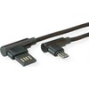 Roline USB-A – micro-B USB laidas 0,8 m Juodas (11.02.8720)