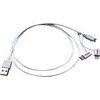 Roline USB-A – microUSB + USB-C USB kabelis 1 m baltas (JAB-4216448)