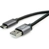 Kabelis USB Roline USB-A - USB-C 0.8 m Juodas (11.02.9027)