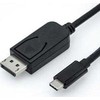„Roline USB-C“ – „DisplayPort“ USB laidas, 1 m juodas (JAB-3752631)
