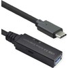 USB kabelis Roline USB-C - USB-A 15 m, juodas