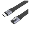 USB kabelis Roline USB4 2.0, plokščias, tiesus ir su 90 laipsnių kampu, su Emark, CC žymėjimu, M/M, 8K UHD-2, 80 Gbit/s, 240 W, juodas