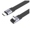 USB laidas Roline USB4 2.0, plokščias, tiesus ir su 270 laipsnių kampu, su Emark, CC žymėjimu, M/M, 8K UHD-2, 80 Gbit/s, 240 W, juodas