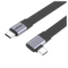 USB kabelis Roline USB4 2.0, plokščias, tiesus ir su 90 laipsnių kampu, su Emark, CC žymėjimu, M/M, 8K UHD-2, 80 Gbit/s, 240 W, juodas