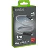 Kabelis USB SBS Mobile USB-C - USB-C 1 m Pilka (TECABLETCCMAG)