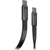 Kabelis SBS USB-C/USB-C, 60 W, 1 m, plokščiasis jungtis, juodas