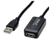 USB laidas Secomp Standartinis USB 2.0 prailginimo laidas, aktyvus su kartotuvu, juodas, 10 m