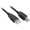 Sharkoon USB 2.0 Kabelis, USB-A Stecker > USB-B Stecker (juodas, 0,5 Meter)