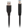 USB laidas Sharkoon USB-A - USB-B 2 m juoda (4044951015641)