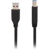 USB laidas Sharkoon USB-A - USB-B 2 m juoda (4044951015641)