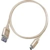 USB kabelis SilverStone USB-A - USB-C 0,5 m aukso (52033)