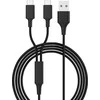 USB kabelis Smrter USB-A - 2x USB-C 1.2 m Juodas (SMRTER _ HYDRA _ DURO _ C _ BK)