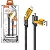 USB laidas 4w1 SMS-BJ15 USB / Typ-C - Lightning / Typ-C 3.1 A 60 W/27 W 1,2 m Pilkas (36147)