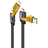 USB laidas 4w1 SMS-BJ15 USB / Typ-C - Lightning / Typ-C 3.1 A 60 W/27 W 1,2 m Pilkas (36147)