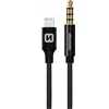 Swissten Kabelis USB Sourcing Lightning - mini Jack 3.5 mm 1.5 m Juodas (73501213)