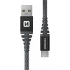 Swissten Kabelis USB Sourcing USB-A - USB-C 1.5 m Pilka (71541010)