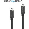 StarTech „PureLink“ USB-C į USB-C laidas – USB4 Gen 2x2, 5A, SPR 100W, 20G, DP alternatyvus režimas – „PureInstall MicroX4“ – juodas – 3,00 m