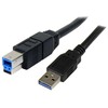 USB kabelis StarTech USB-A - USB-B 3 m mėlynas (USB3SAB3MBK)